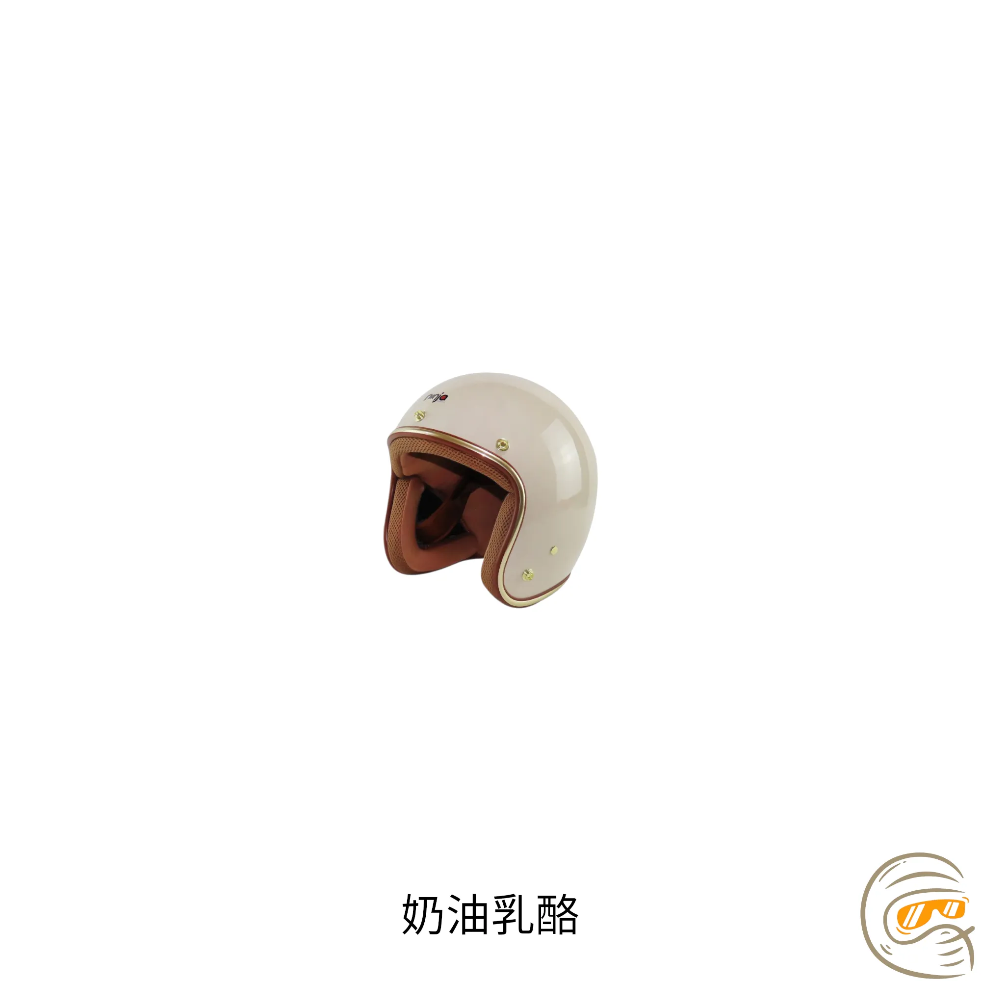 Ninja 經典復古帽 涼感親膚內襯 全可拆洗 四分之三 安全帽
