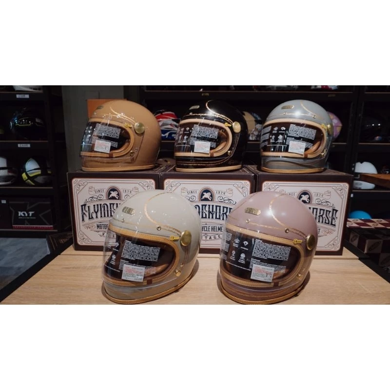 Flying Horse Helmet TT02 Leslie 復古樂高帽 真牛皮專利雙車線 安全帽
