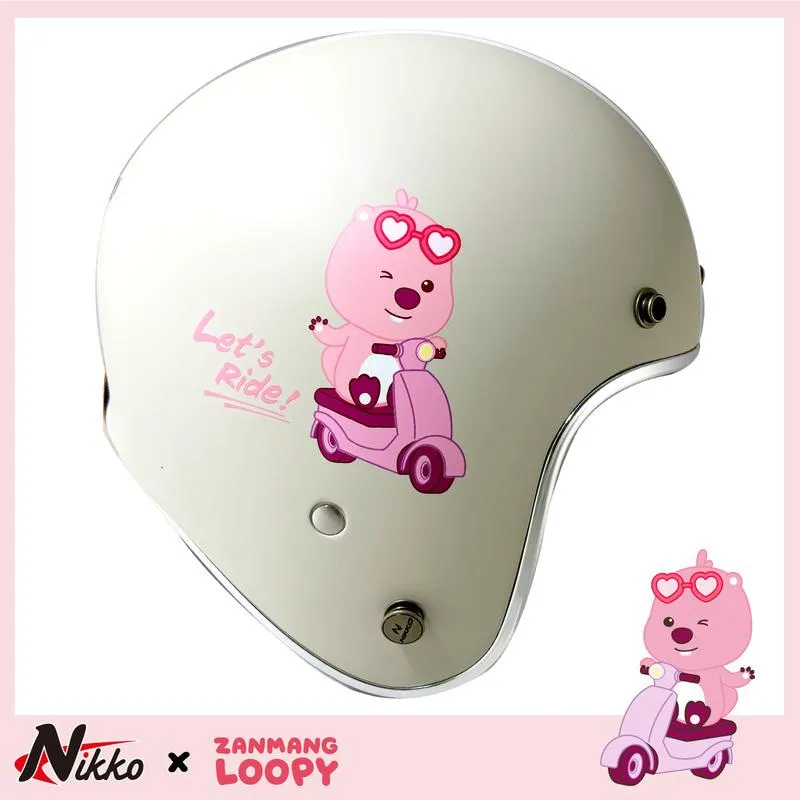 Nikko ×  ZANMANG LOOPY 霧面 奶酪白 聯名 安全帽