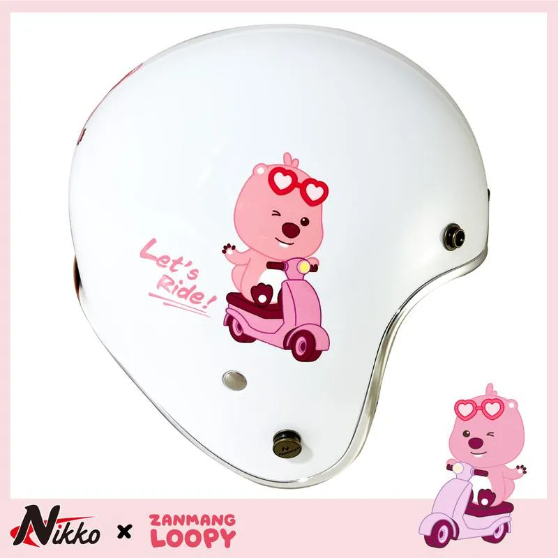 Nikko ×  ZANMANG LOOPY 亮面 奶酪白 聯名 安全帽