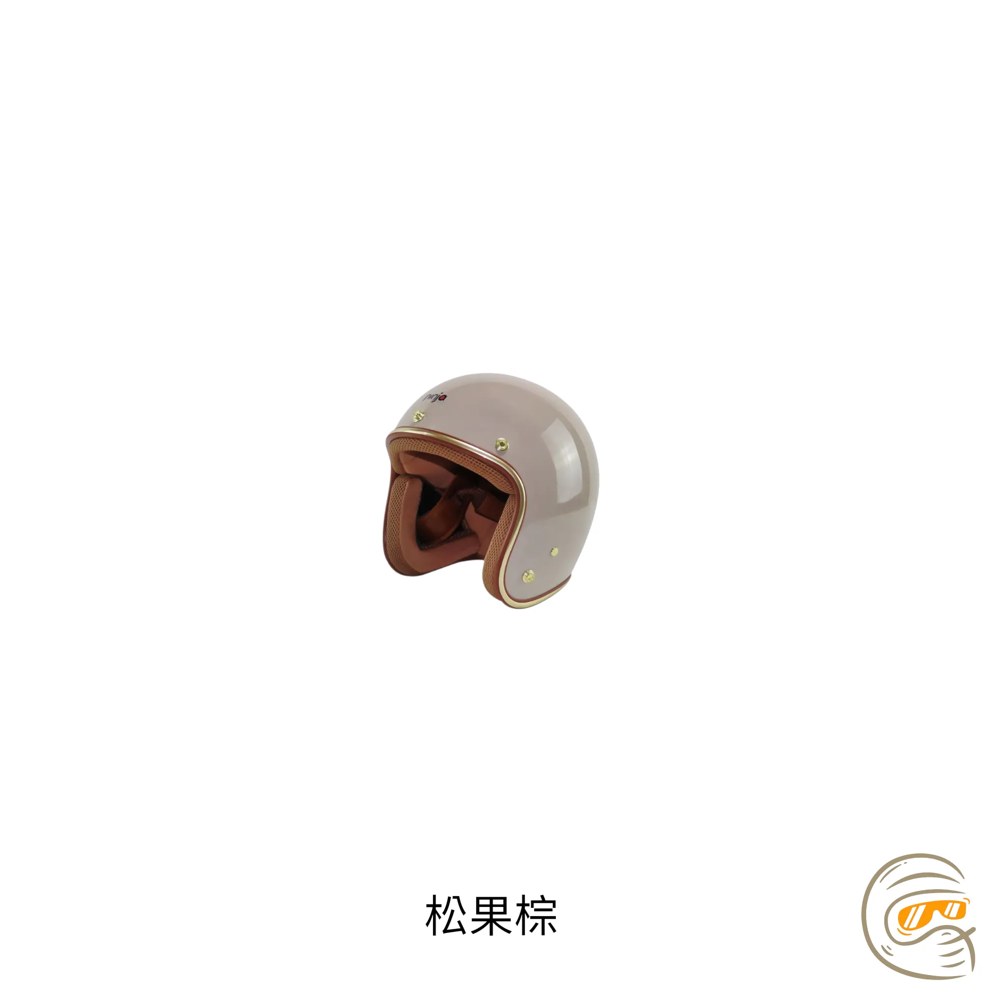 Ninja 經典復古帽 涼感親膚內襯 全可拆洗 四分之三 安全帽