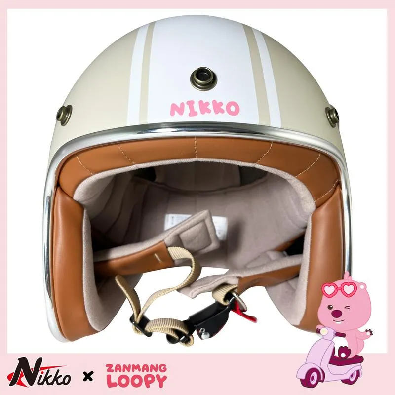 Nikko ×  ZANMANG LOOPY 霧面 奶酪白 聯名 安全帽