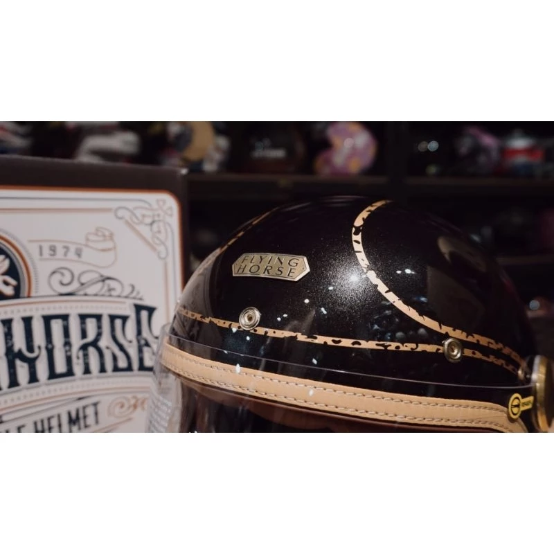 Flying Horse Helmet TT02 Leslie 復古樂高帽 真牛皮專利雙車線 安全帽