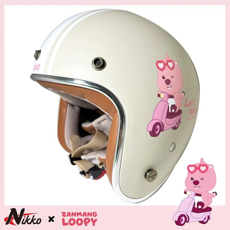 Nikko ×  ZANMANG LOOPY 霧面 奶酪白 聯名 安全帽