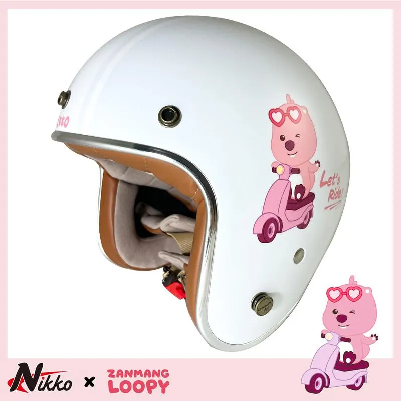 Nikko ×  ZANMANG LOOPY 亮面 奶酪白 聯名 安全帽