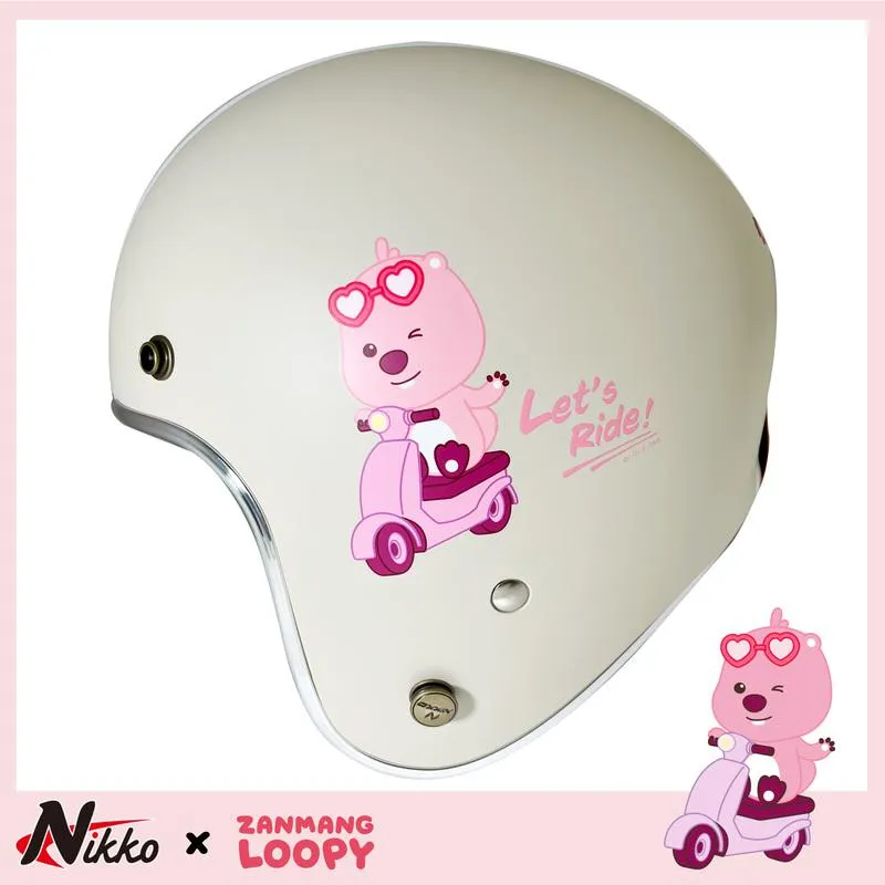 Nikko ×  ZANMANG LOOPY 霧面 奶酪白 聯名 安全帽