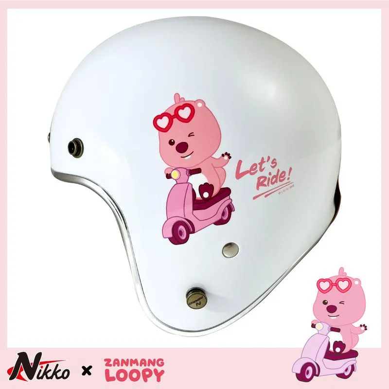 Nikko ×  ZANMANG LOOPY 亮面 奶酪白 聯名 安全帽