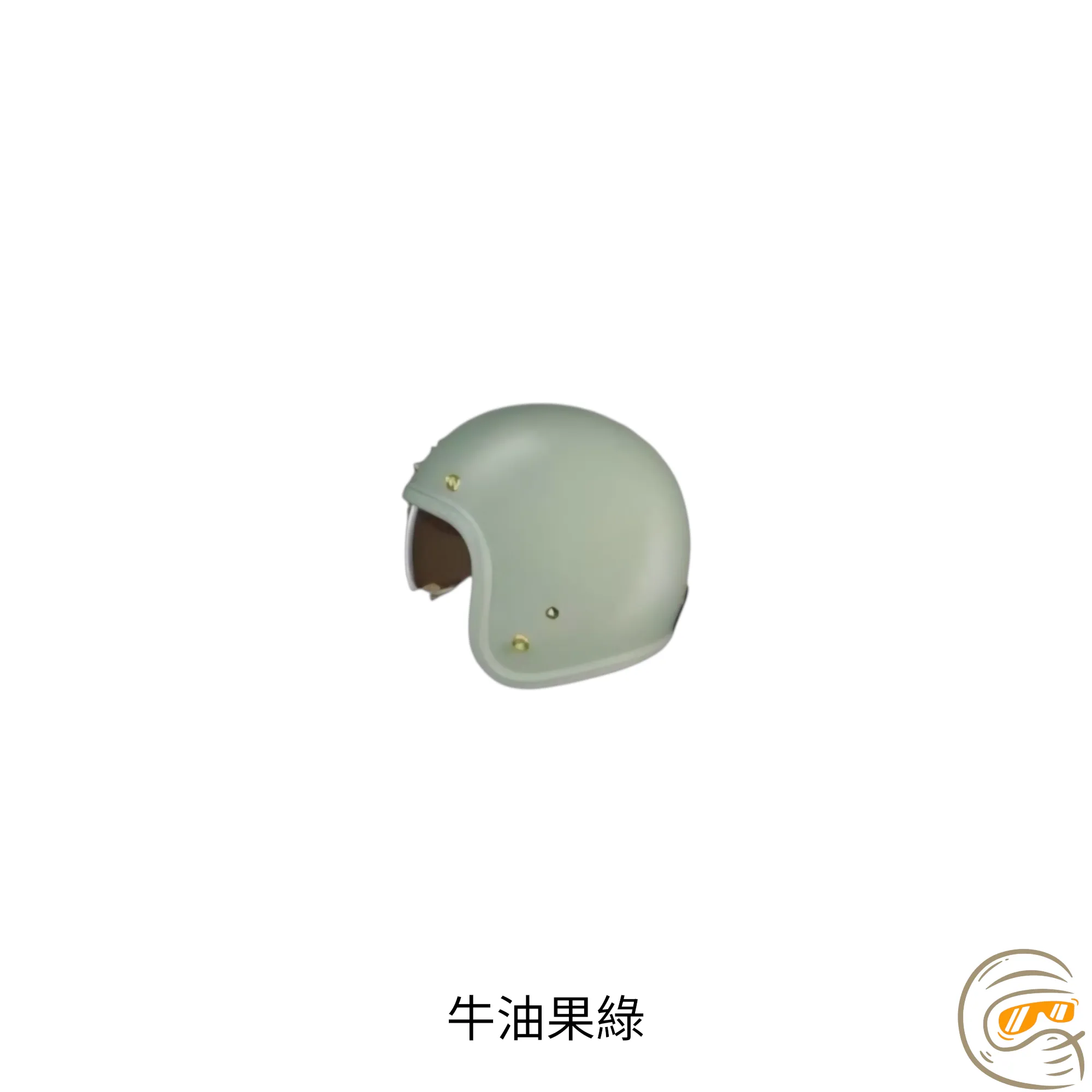 THH 383SN 日系復古蛋型安全帽｜小頭圍專屬｜UV400抗曬內鏡片｜金屬烙印面扣