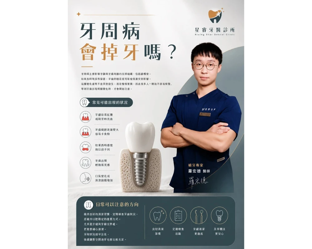 牙周病會掉牙嗎？