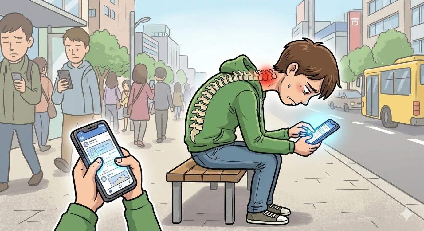 長時間滑手機脖子痛？小心是頸椎壓力過大！蘆洲按摩/五股區按摩