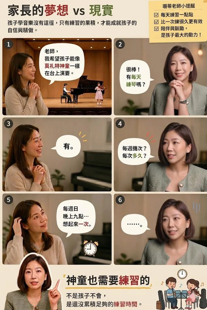 理想很豐滿，現實很骨感，時間累積終會有收穫！｜台中音樂教室｜音樂教育｜技能培養
