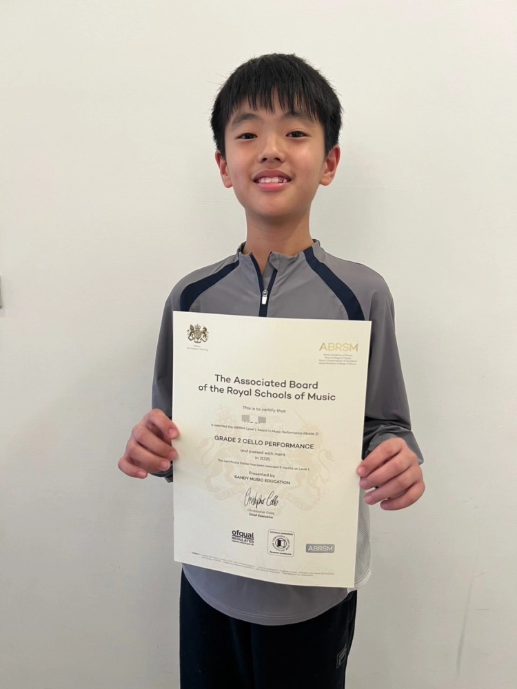 林O安 英國皇家大提琴2級
