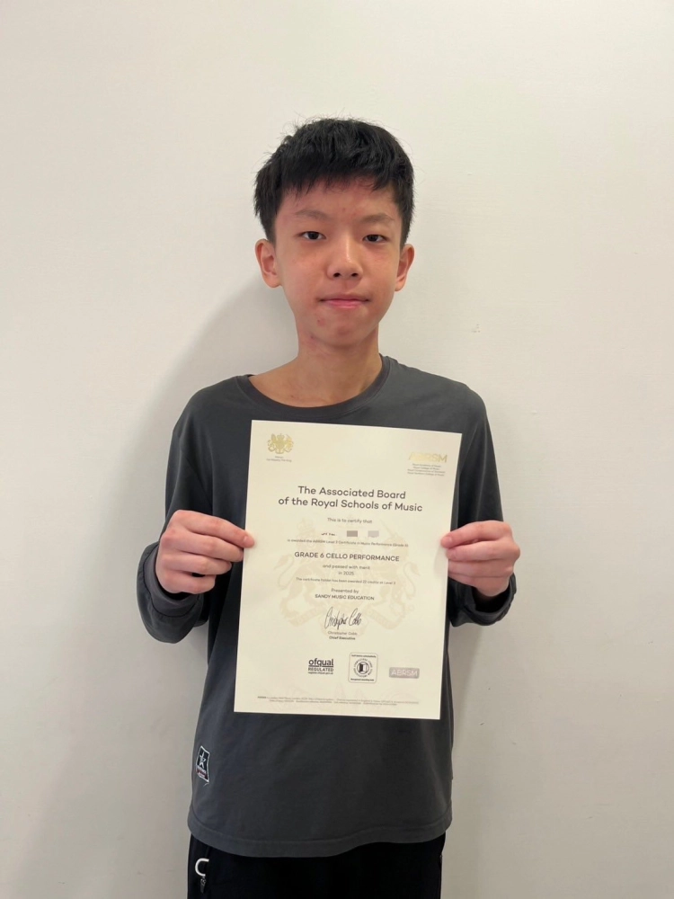 魏Ｏ杰 英國皇家大提琴6級