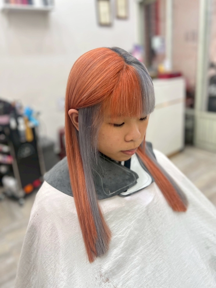 女生特殊色染髮