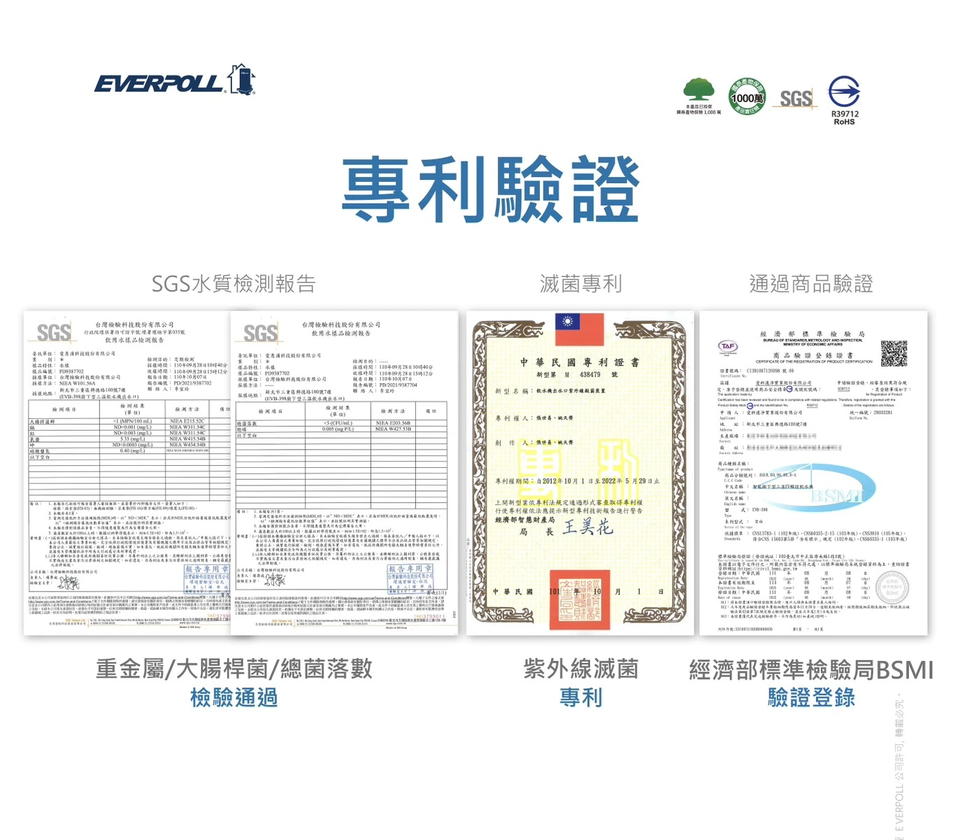 【EVERPOLL 愛科】智能廚下型三溫UV觸控飲水機