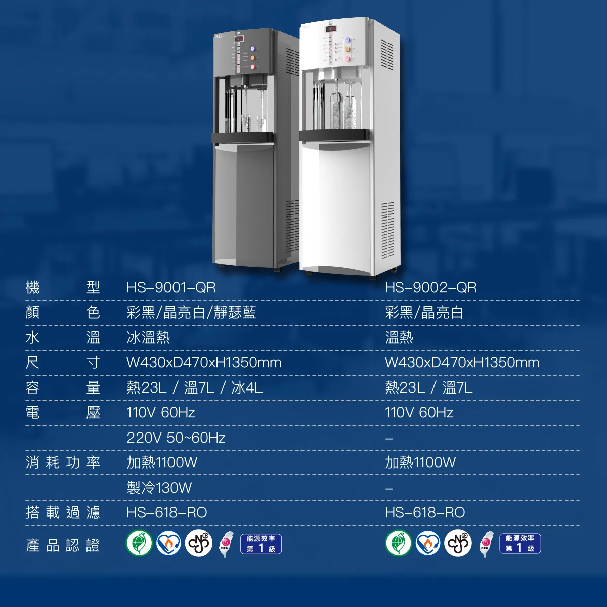 《豪星》HS-9001 智慧熱交換飲水機