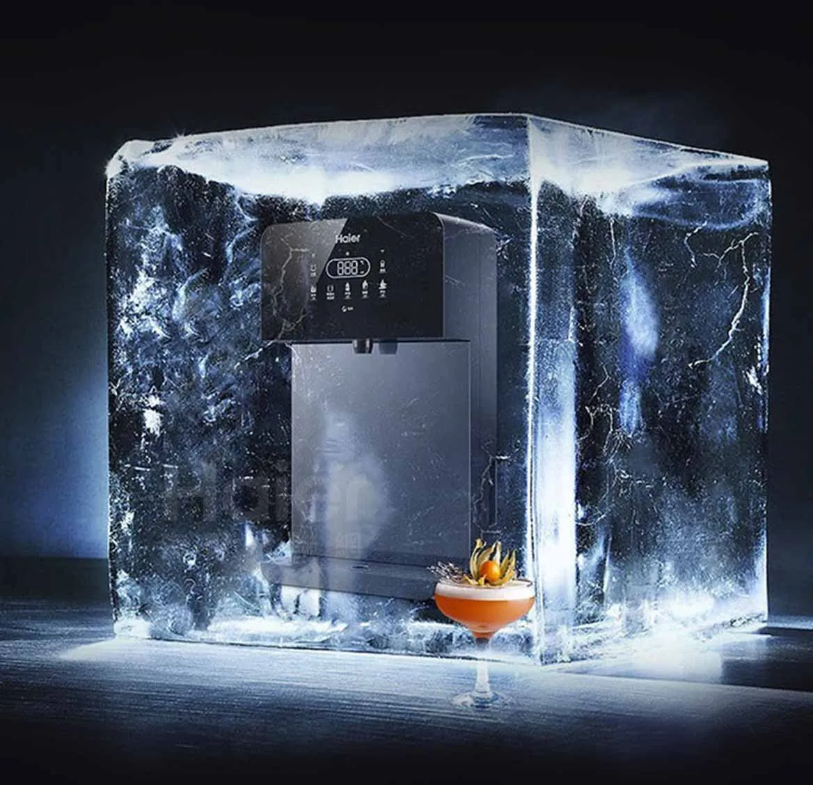 海爾 壁掛UV瞬熱飲水機(黑)+RO800G鮮活淨水器