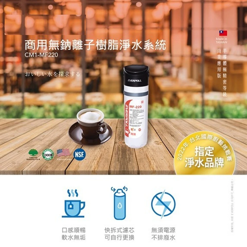 【EVERPOLL 愛科】商用無鈉離子樹脂淨水系統