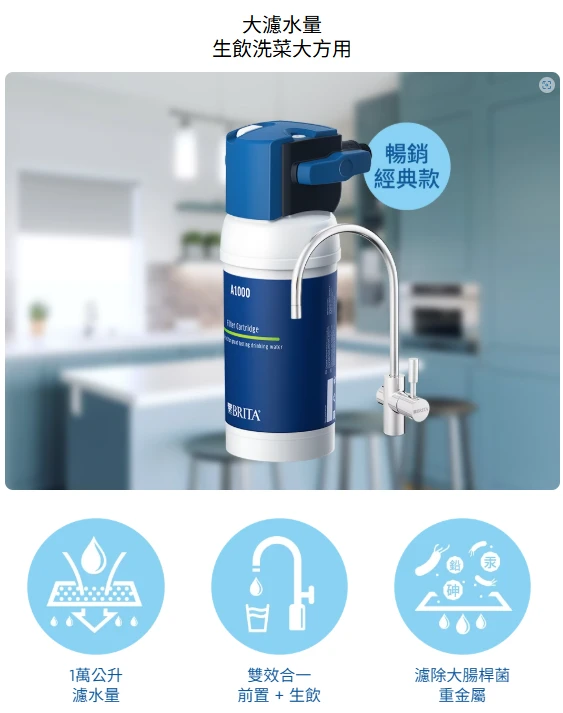 【BRITA】mypure A1長效型櫥下濾水系統