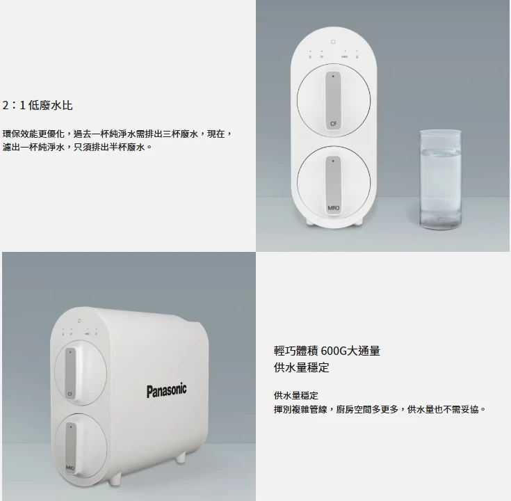 【Panasonic】直輸式RO純水機