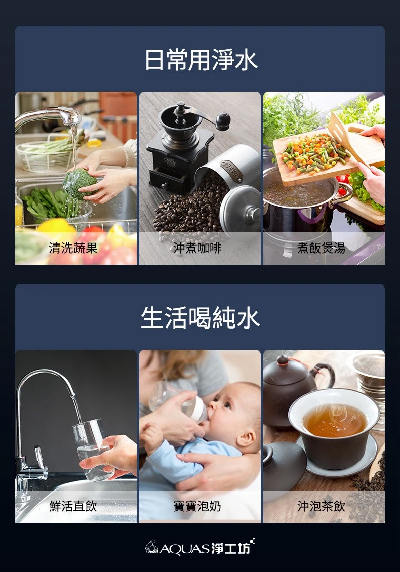 【AQUAS 淨工坊】RO雙效節能純淨水機