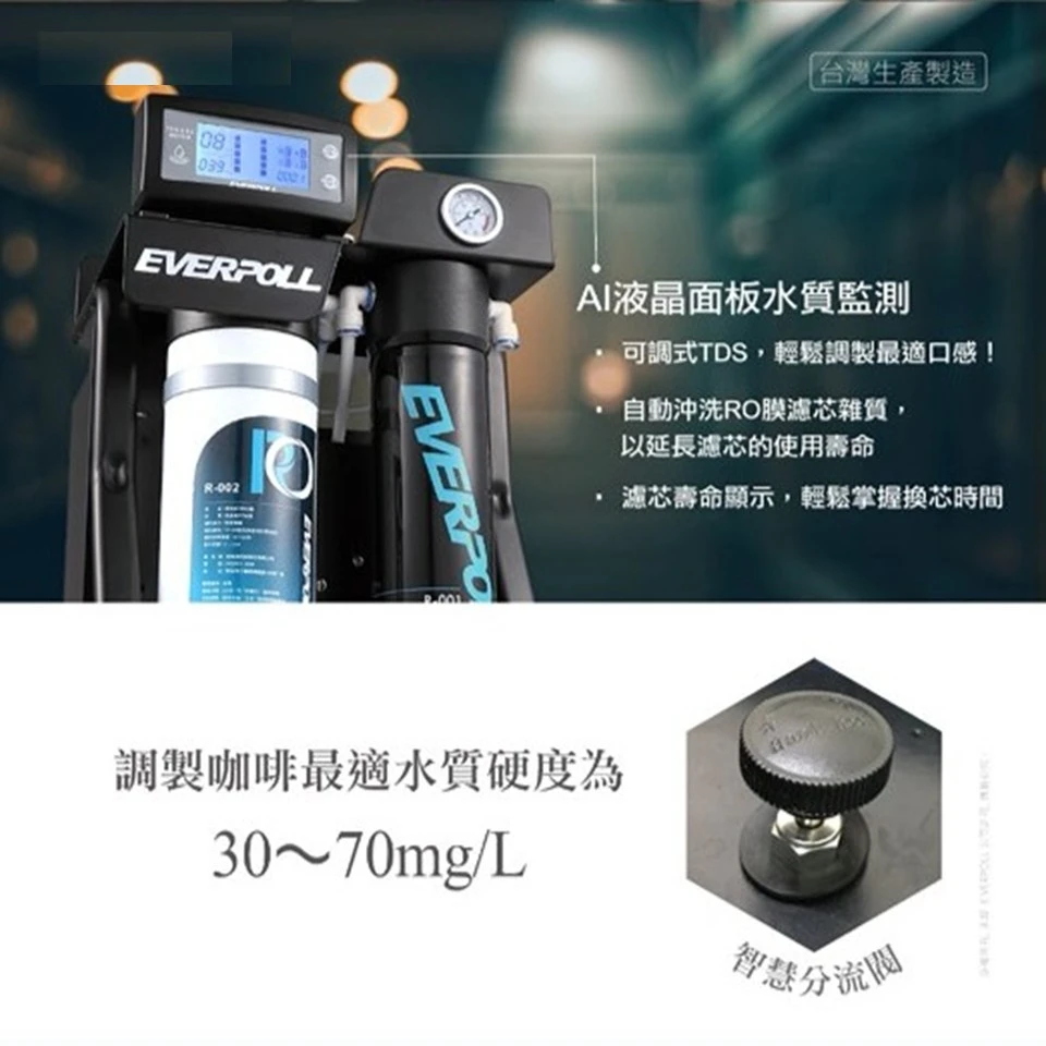 【EVERPOLL 愛科】AI可調直出式RO純水機
