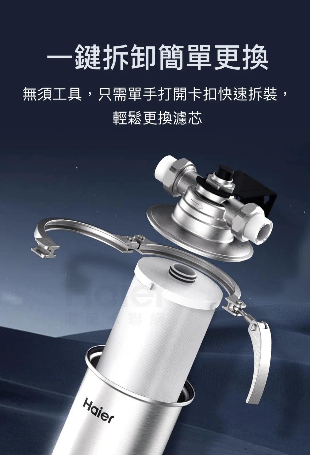 【海爾】不鏽鋼中央淨水罐 10吋 替換濾芯