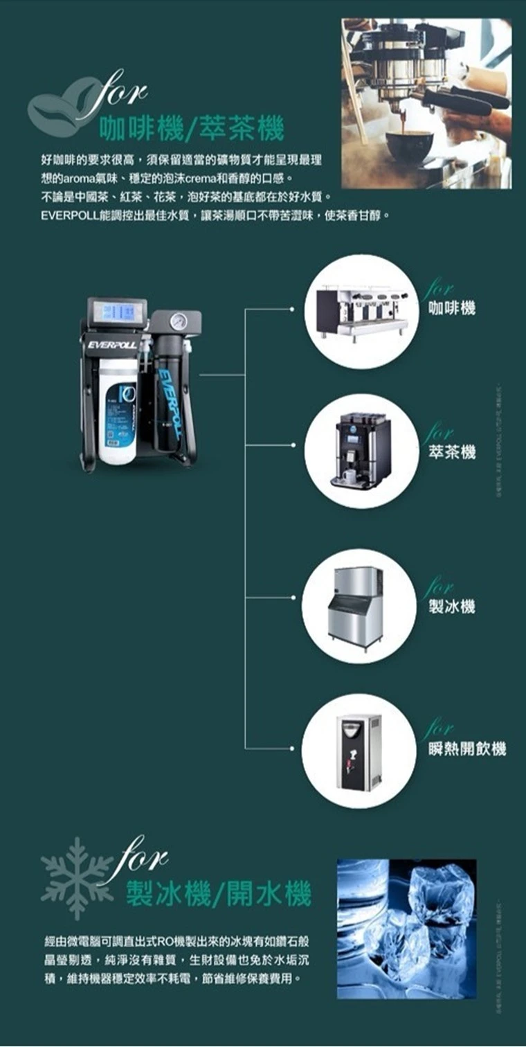 【EVERPOLL 愛科】AI可調直出式RO純水機