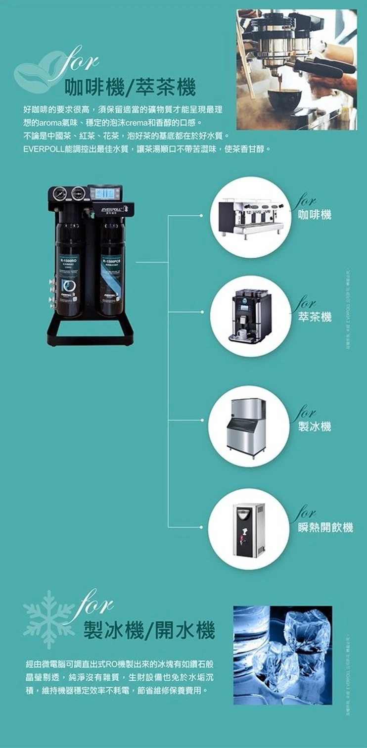 【EVERPOLL 愛科】商用可調式RO淨水系統