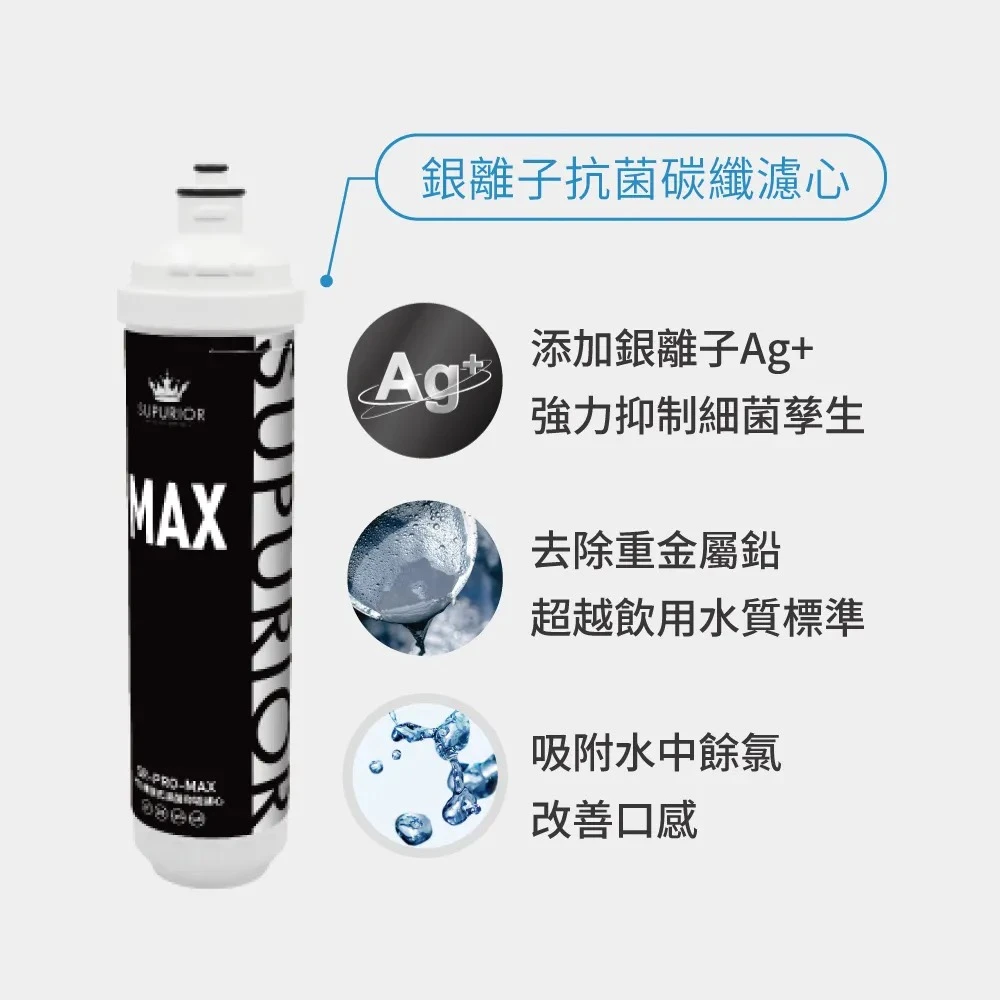 【SUPURIOR 速沛優】PES薄膜式濾菌抑垢濾芯