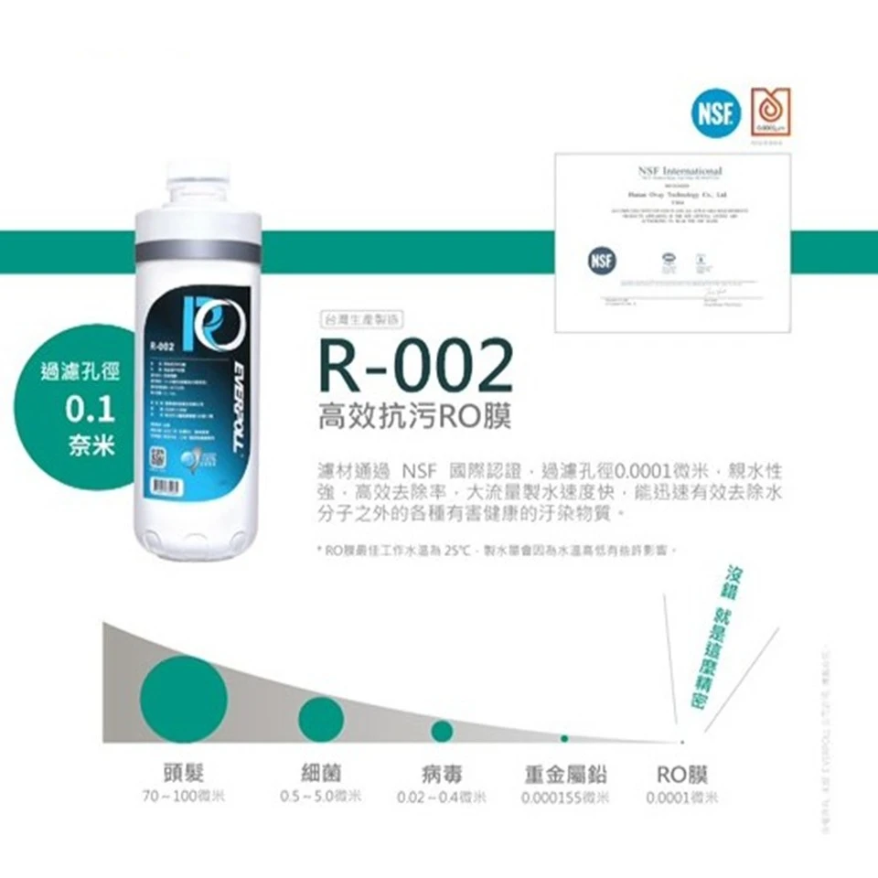 【EVERPOLL 愛科】AI可調直出式RO純水機