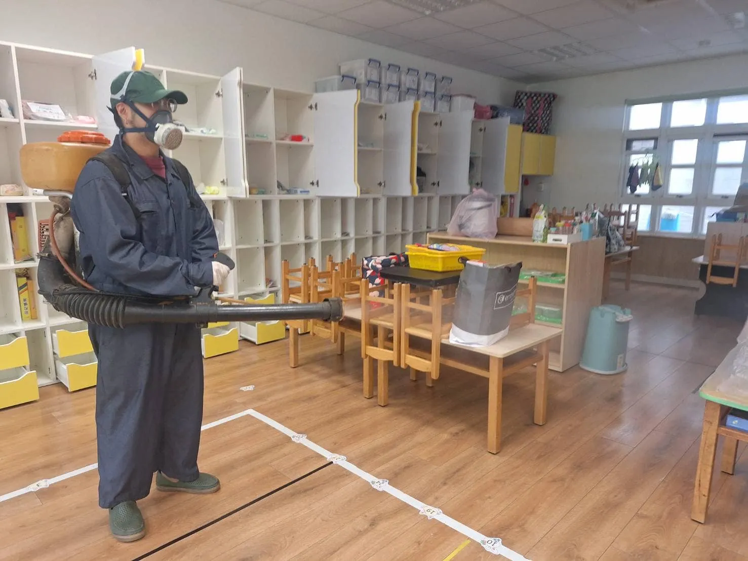 桃園市私立幸福日光幼兒園環境消毒