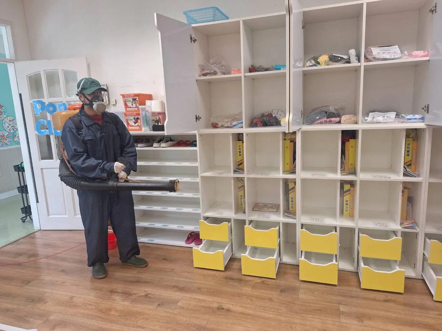 桃園市私立幸福日光幼兒園環境消毒