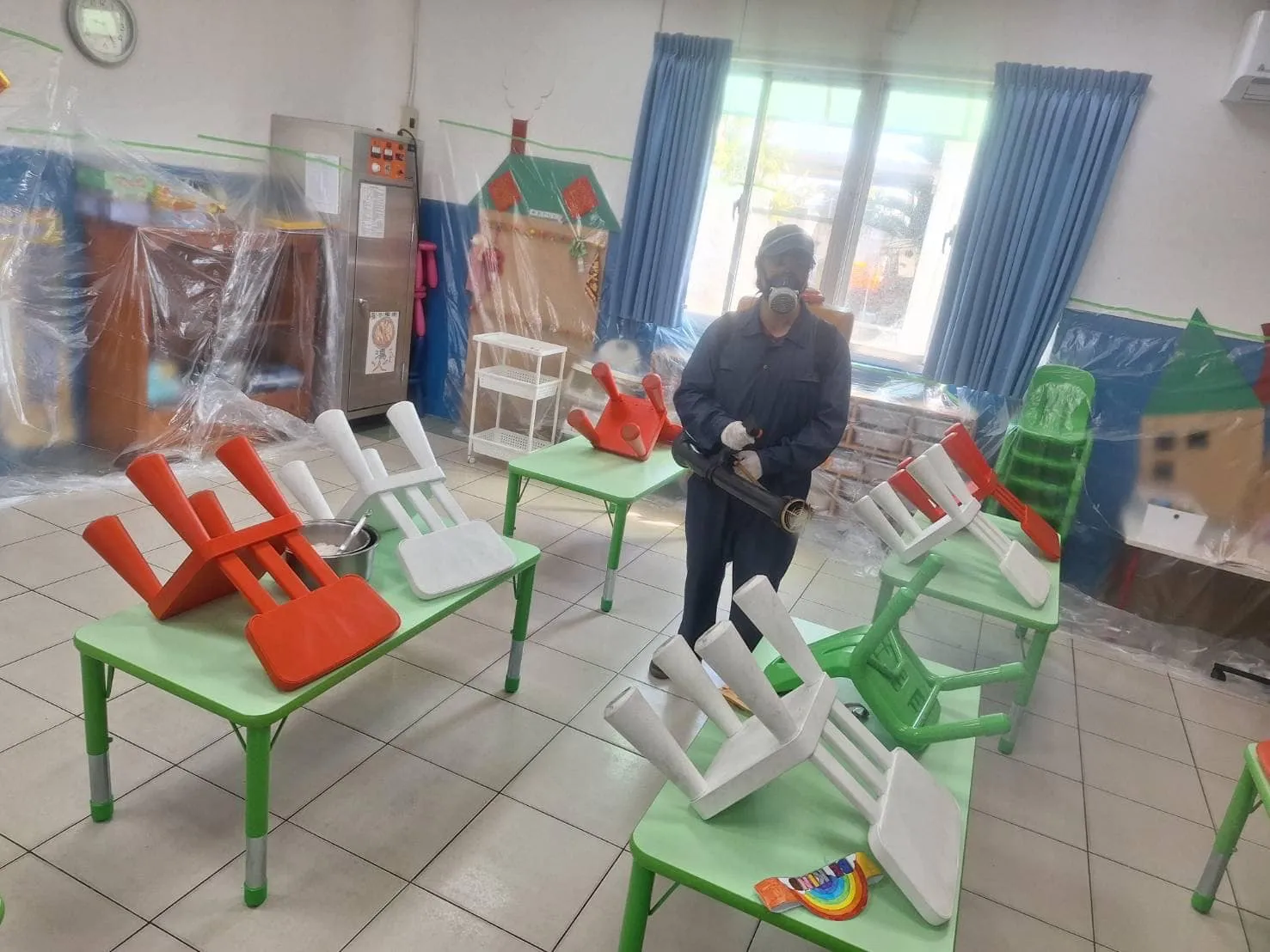 育德兒童之家定期環境消毒