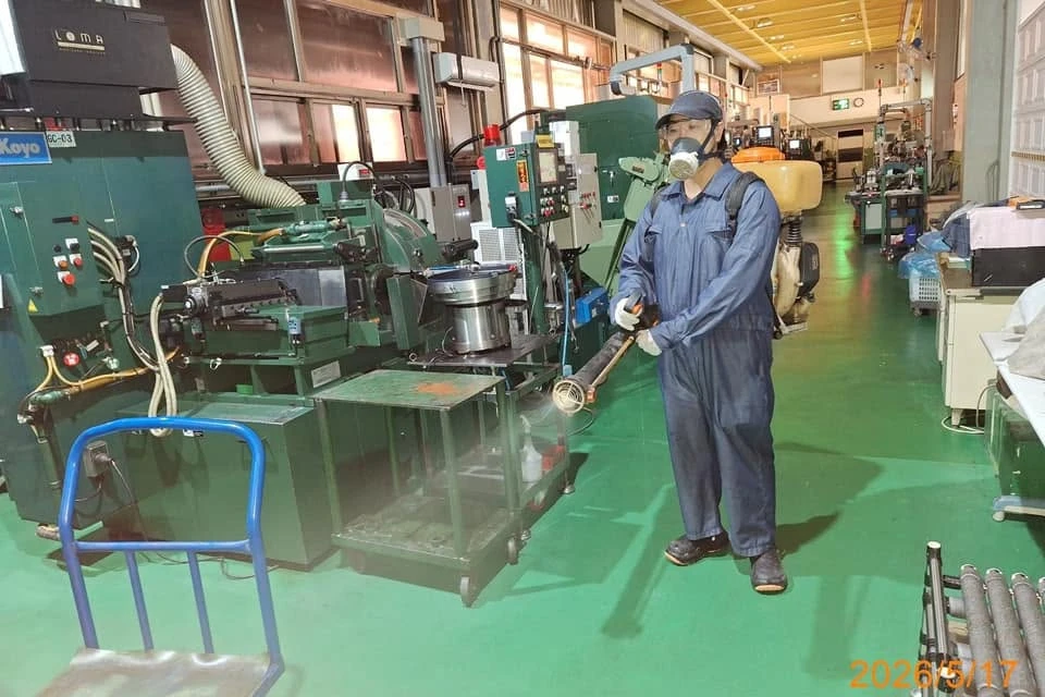 立多祿工業股份有限公司定期環境消毒