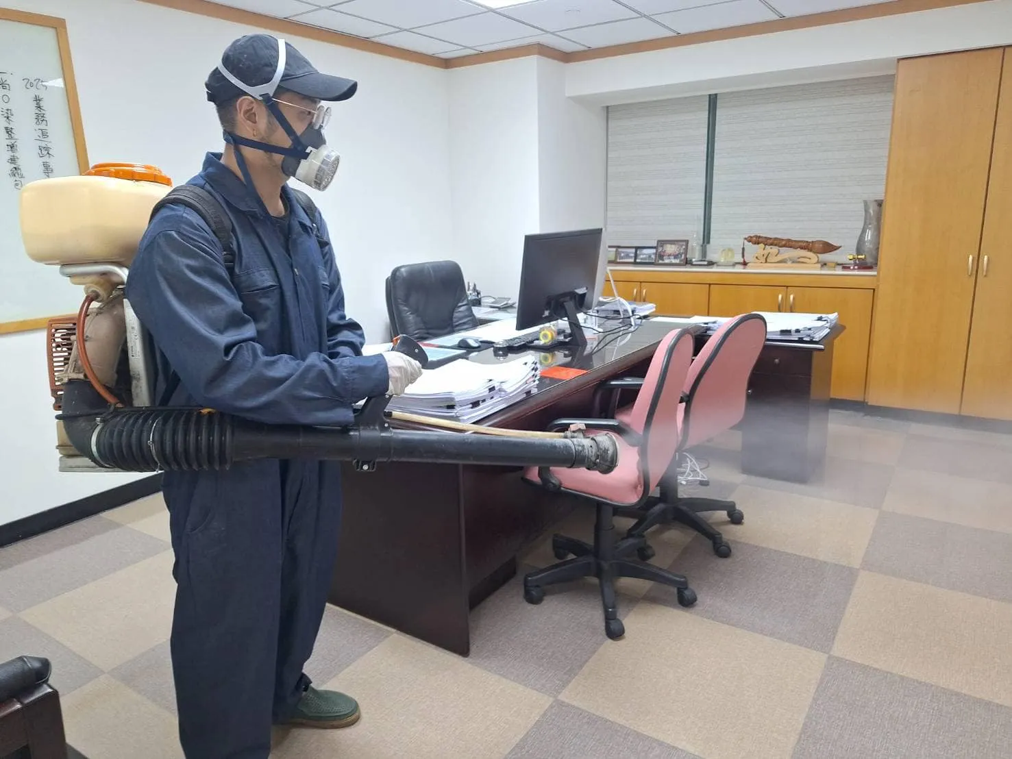 利晉工程、弘新建設公司環境消毒