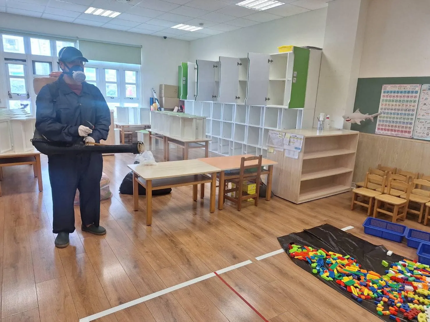 桃園市私立幸福日光幼兒園環境消毒