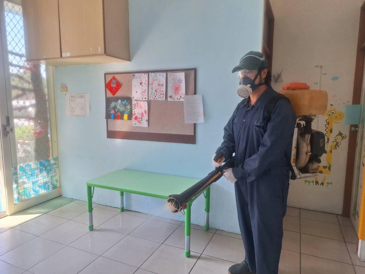 育德兒童之家定期環境消毒