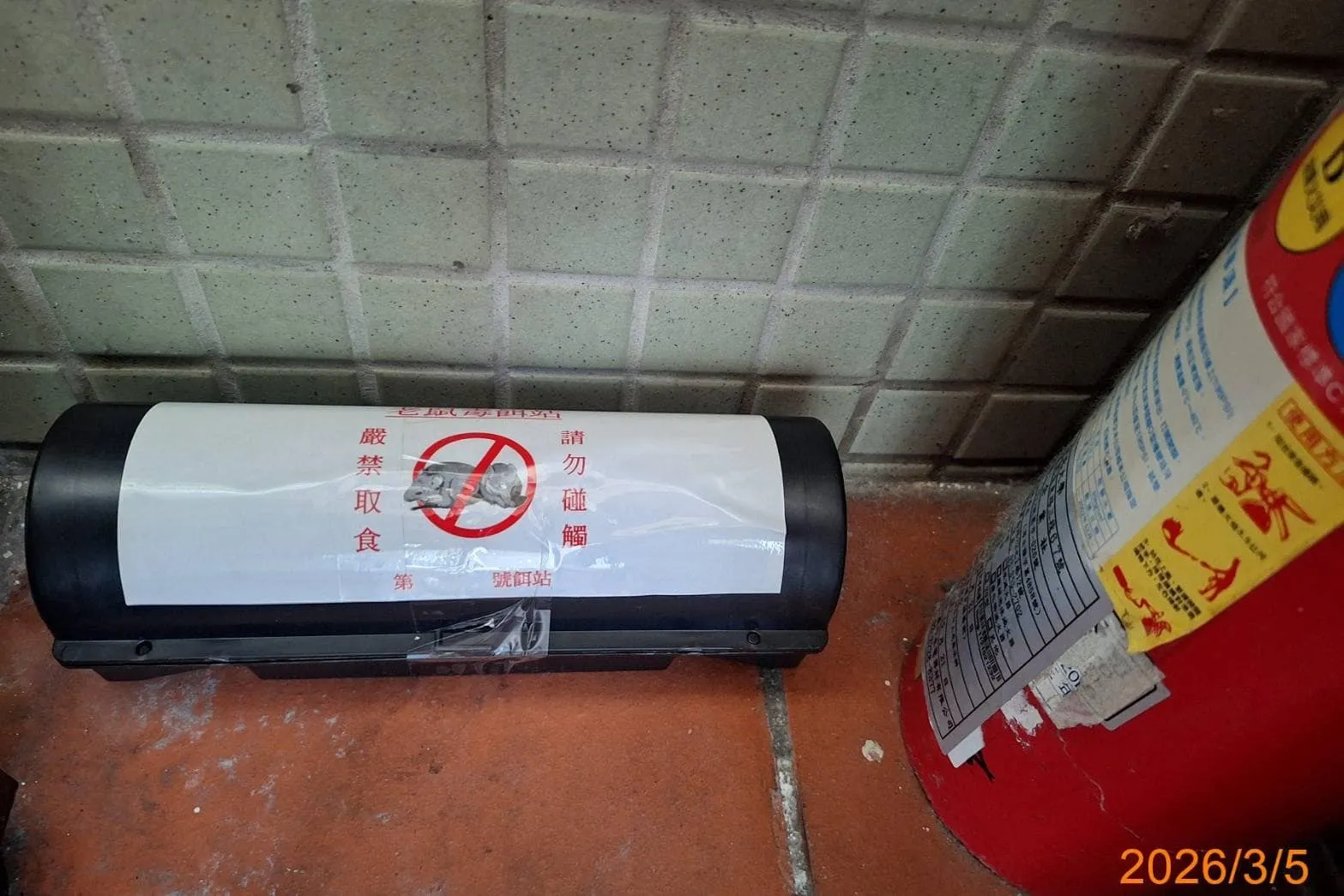 台北大學男生宿舍定期鼠害防治