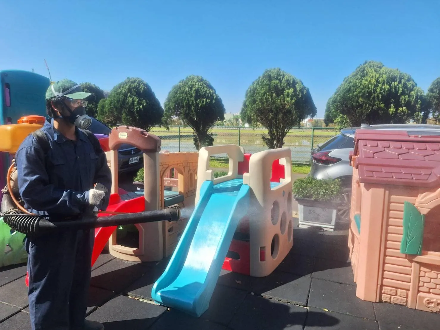 育德兒童之家定期環境消毒