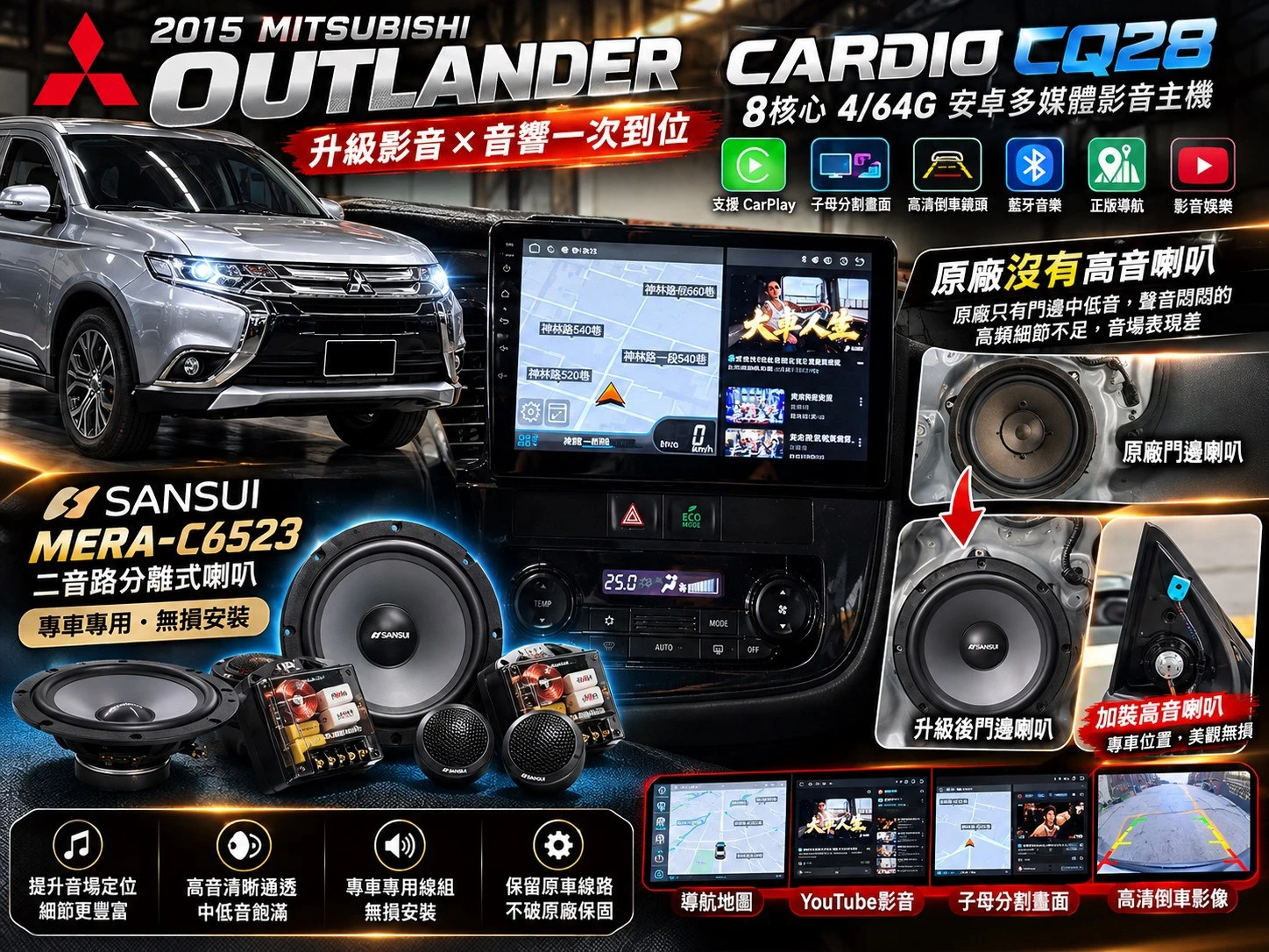 2015 MITSUBISHI Outlander CARDIO CQ28 8核心 4/64G