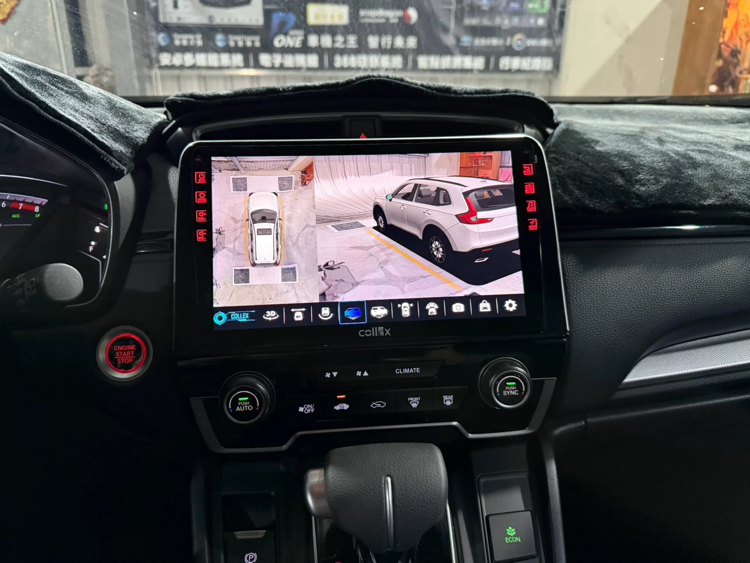 2019 HONDA CRV5 環景一體機，原車右側盲區鏡頭 一樣保留