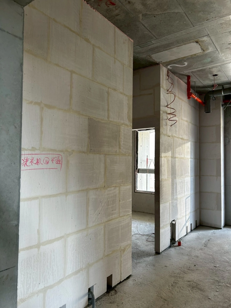 雲林斗南 合總建設-建案白磚隔間工程