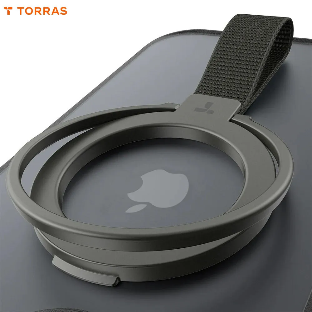 霧面黑 圖拉斯 磁吸指環旋轉支架(編織款)