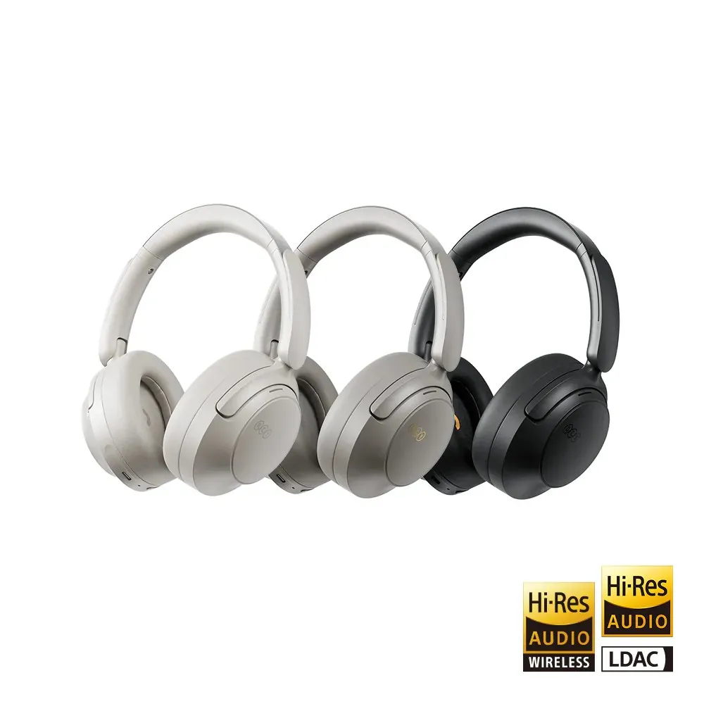 白 QCY H3 S 降噪藍牙耳罩式耳機