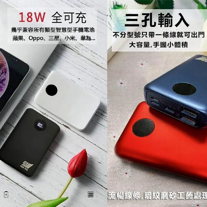 駿霆10000 3輸出/入行動電源-暟