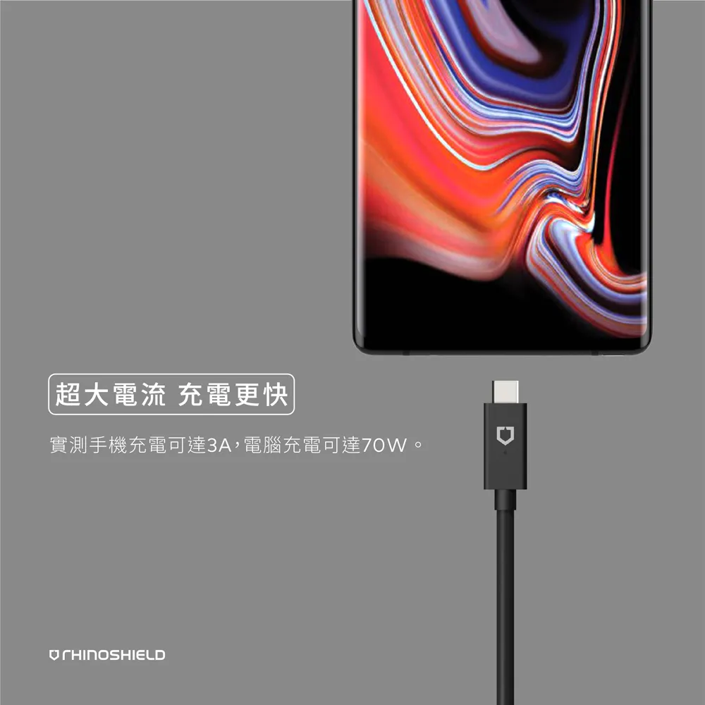 犀牛盾 [電腦用] C to C 傳輸充電線 2M