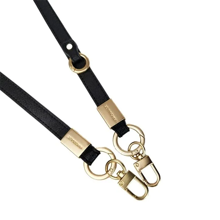 黑 可調式皮革掛繩 (暟)