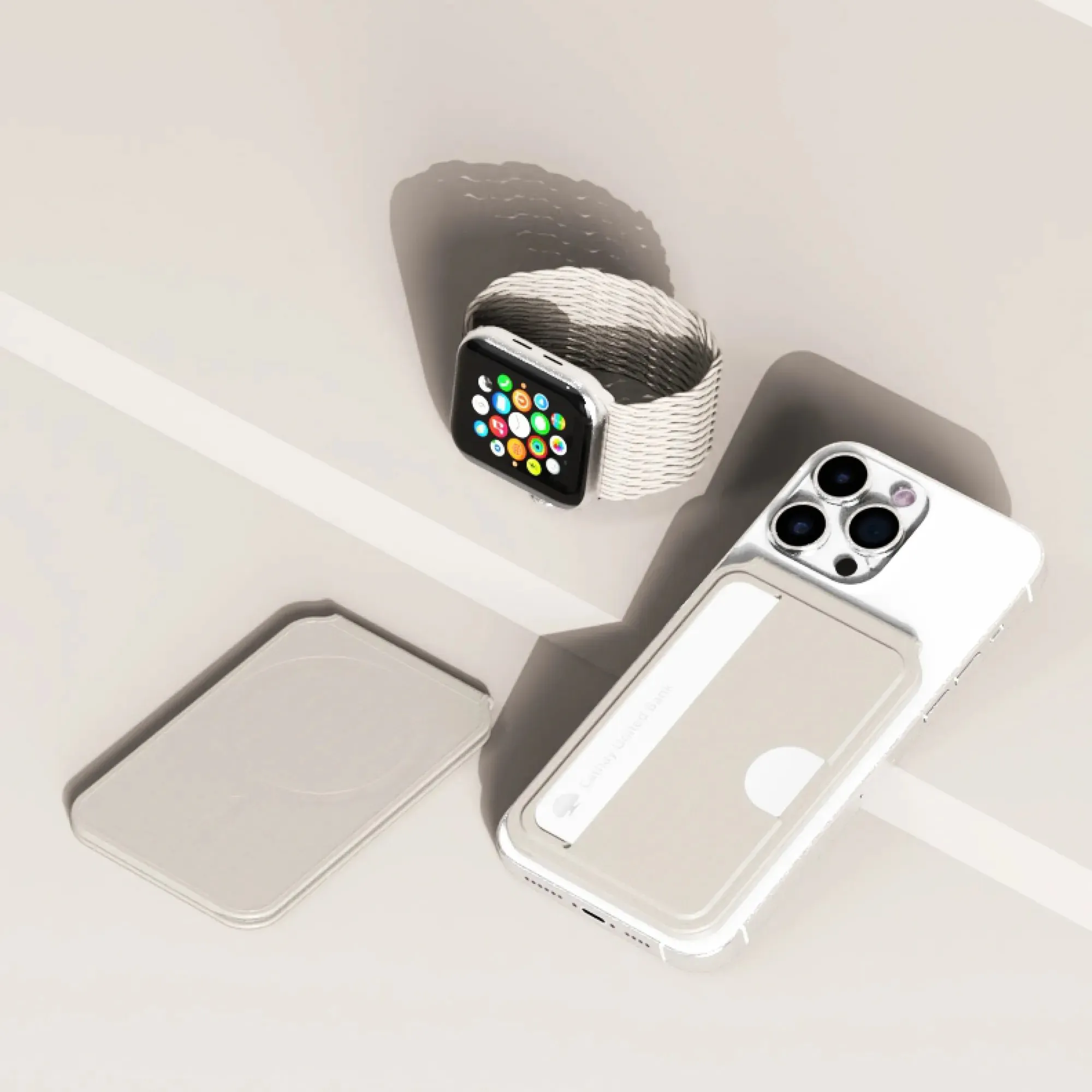 淺灰褐-OneMore 磁吸支架卡包