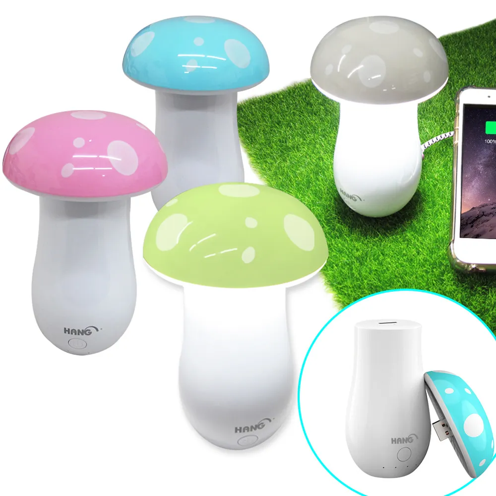 藍 HANG X10 8000mAh 蘑菇帶燈行動電源